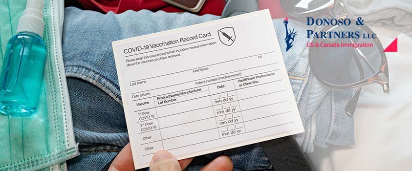 Covid 19 Vaccination Record Card, Sunglasses and Hand Sanitizer